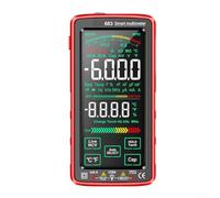 Besshepplo Multimetro digitale 683 6000 conteggi True RMS, gamma automatica NCV Live Wire Detection USB ricaricabile Li-battery VA Screen Torcia in silicone per elettricista Indus (nero)