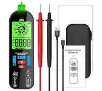 Besshepplo Multimetro digitale a penna A1X Auto Range AC DC Resistenza di tensione Capacità Diodo Tester con Filo Neutro in Viva Controllo Torcia LED Batteria 400mAh Ricaricabile per Electr