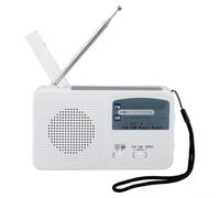Besshepplo Radio a manovella a energia solare, torcia elettrica, radio di emergenza con caricatore per telefono cellulare, kit di sopravvivenza per emergenze esterne domestiche (bianco)