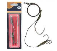 Besshepplo Rig da pesca con filo in PE e ami ad alto tenore di carbonio per pesca con fondo d'acqua dolce, 100 cm, taglia 6 e 8, taglia 8 e 10, ottimizzato per esche per calamari vivi, leggera S (8#+