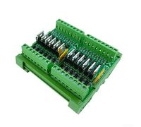 Besshepplo Scheda di amplificazione PLC DC a 12 canali 5A 12-24VDC Uscita NPN Modulo di controllo industriale con isolamento dell'accoppiatore ottico Montaggio su guida DIN per elettrovalvole relè e