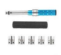 Besshepplo Set di chiavi dinamometriche per auto, in alluminio e acciaio, per la manutenzione dei raggi delle ruote, con 10 prese di dimensioni da 5,0 a 6,8 mm
