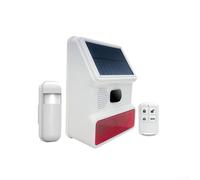 Besshepplo Sirena solare resistente alle intemperie, con sensore di movimento solare, dotata di avvisi ad alto decibel e LED luminoso funzionalità, per casa, garage, negozio (B)