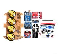 Besshepplo Smart Robot Car Chassis Kit 4WD per Arduino con prevenzione degli ostacoli e moduli di tracciamento della linea Piattaforma intelligente del veicolo a quattro ruote motrici per progetti