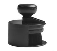 Besshepplo Spazzola applicatore lucidante per pneumatici auto, con supporto, manico ergonomico in ABS, setole in morbida microfibra per dettagli auto e pulizia cerchioni, nero, rosso, giallo (nero)