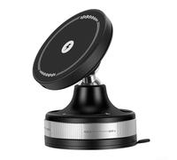 Besshepplo Supporto per telefono con rotazione a 360° con attacco magnetico e supporto magnetico per telefono e ricarica wireless da 15 W per parabrezza auto superfici lisce