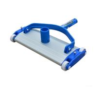 Besshepplo Testa aspirante per piscina in alluminio, 35,5 cm, con spazzola, resistente, per piscine in gesso Gunite a terra, compatibile con tubi standard da 3,8 cm