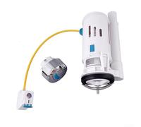 Besshepplo Valvola di scarico WC controllata a filo Tubo di troppopieno regolabile ABS cisterna scarico parti compatibili con serbatoio dell'acqua in plastica 18,5 a 33 cm livello dell'acqua bianco