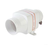 Besshepplo Ventilatore elettrico in linea da 10,2 cm, 12 V, 270 CFM, silenzioso, con alloggiamento in ABS e lame in nylon, per vano motore barca, cambusa, ventilazione, bianco