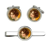 Bessie Love, Silenzioso Film Star Gemelli E Fermacravatta Set