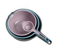 BESSTUUP Ciotola Per Lavaggio Verdure Nesting Con Drenaggio Rapido,Viola/Blu/Grigio