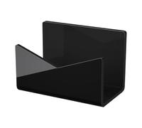 BESSTUUP Organizzatore Posta In Acrilico Trasparente Per Ufficio,nero | construzione resistente, vista chiara dei contenuti, clip per buste, storage ordinato sulla scrivania, classificazione facile