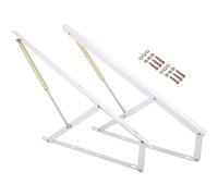 BESSX Kit di sollevamento for letto contenitore, 1 paio di meccanismi idraulici for letto contenitore, cerniere a molla pieghevoli for letto contenitore(White,150cm/9ft)