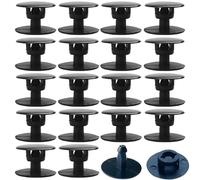 Bessy shop 20 Set Rivetti a Vite Neri in Plastica per Riparazione Scarpe da Spiaggia e Zoccoli,Doppio Tappo, Ricambi per Cinghie e Talloni,Fibbie per Decorazioni Nascoste Rivetti a Vite