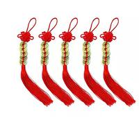 Bessy shop 5 Set Monete Cinesi Fortuna Moneta Portafortuna Monete Feng Shui Monete Nodo I-Ching Monete Tradizionali Stringa Rossa Filo Portafortunaper Ricchezza e Successo