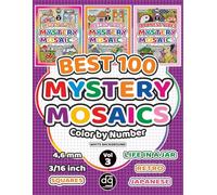 BEST 100 Life in a Jar, Retro Vibes and Japanese Vibes Mystery Mosaic Color by Number for Adults & Teens: Designs Quest Coloring Art with Pixel Squares for Relaxation