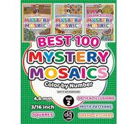 BEST 100 Optical Illusions, Motif Patterns and Dream Catchers Mystery Mosaic Color by Number for Adults & Teens: Designs Quest Coloring Art with Pixel Squares for Relaxation