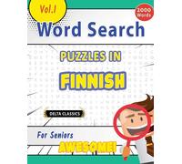Best Activity B Word Search Puzzles in Finnish for Seniors - Awesome (Tascabile)