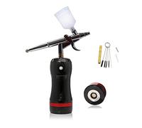 Best Airbrush con kit compressore 2 0cc 40cc. Pistola tramoggia sostituire il salone del tatuaggio della vernice minerale chiodo batteria Soffiaggio comodo(Part C Black)