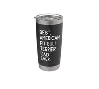 Best American Pit Bull Terrier Dad Ever Bicchiere termico in acciaio inox doppia parete