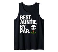 Best Auntie By Par Cool Golf Themed Golfing Auntie Canotta