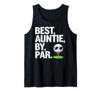 Best Auntie By Par Cool Golf Themed Golfing Auntie Canotta