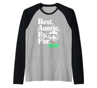 Best Auntie By Par Cool Golf Themed Golfing Auntie Maglia con Maniche Raglan