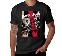 Best Band Maid T Shirts Men Women's Pure Cotton Amazing T Shirts Crewneck Tees Short Sleeve Tops Black M