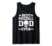 Best Baseball Dad Ever Skull Player Funny Fathers Day Canotta