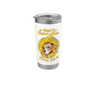 Best Beagle Dog Mom Ever Sunflower Funny Paw Dog Lover Bicchiere termico in acciaio inox doppia parete
