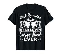 Best Bearded Beer Lovin Corgi Dog Dad Ever Funny Beer Lover Maglietta