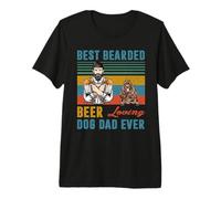 Best Bearded Beer Loving Dog Dad Cocker Spaniel Dog Lover Maglietta Premium