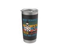 Best Bearded Beer Loving Dog Dad Ever German Shepherd Lover Bicchiere termico in acciaio inox doppia parete