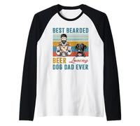 Best Bearded Beer Loving Dog Dad Ever Labrador Retriever Maglia con Maniche Raglan