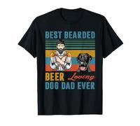 Best Bearded Beer Loving Dog Dad Ever Labrador Retriever Maglietta
