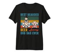 Best Bearded Beer Loving Dog Dad Ever Rhodesian Ridgeback Maglietta Premium