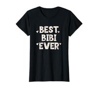 Best Bibi Ever Floral Family Love Hearts Maglietta