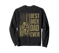 Best Biker Dad Ever Motocrycle American Flag for Daddy Felpa