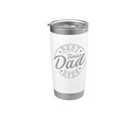 Best Bonus Dad Ever Bold Vintage Badge Bicchiere termico in acciaio inox doppia parete