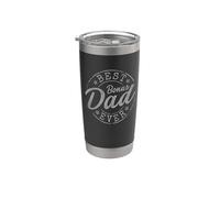 Best Bonus Dad Ever Bold Vintage Badge Bicchiere termico in acciaio inox doppia parete