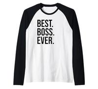 Best Boss Ever Shirt That Says Boss Funny World's Best Boss Maglia con Maniche Raglan