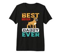 Best Boxer Dog Daddy Ever for Dad Funny Dogs Lover Maglietta Premium
