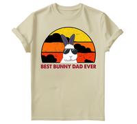 Best Bunny Dad Ever Fathers Day Gift Funny Retro Mens T-Shirt Maglietta Top #FD