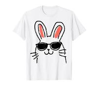 best bunny face easter day tee cute rabbit sunglasses sketch Maglietta