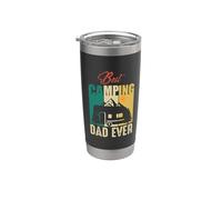 Best Camping Dad Ever Hiking Camper Adventure Nature Lover Bicchiere termico in acciaio inox doppia parete