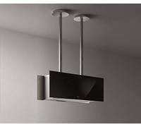 Best - Cappa ad Isola Secret Nero in Acciaio Inox e Vetro da 90x35cm