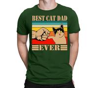 Best Cat Dad Ever Father Day T-Shirt Caring Dad Daddy Papa Amazing Men Top #FD