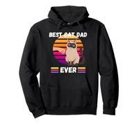 Best Cat Dad Ever, Funny Christmas Day Pops Cat Lover Felpa con Cappuccio