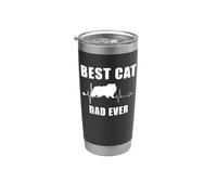 Best Cat Dad Ever Himalayan Cat Heartbeat Kitten Lover Bicchiere termico in acciaio inox doppia parete