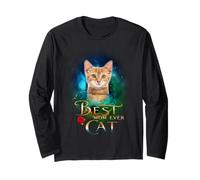 Best Cat Mom Ever Funny Kitten Tabby Cats Lover Mothers Day Maglia a Manica